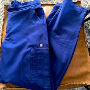 Figs royal blue (maybe deep royal) Yola skinny scrub pants. XS
